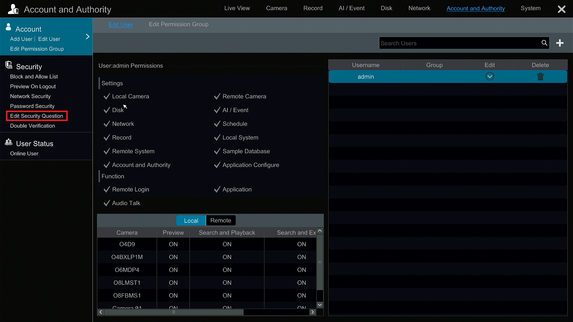 How to set up security questions for password recovery on Speco Blue ...