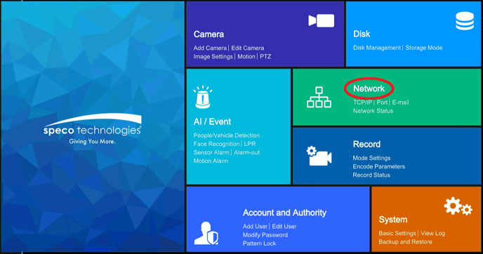 SettingsMenu Network