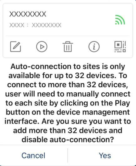 What happens when more than 32 devices are added to the Speco Blue App